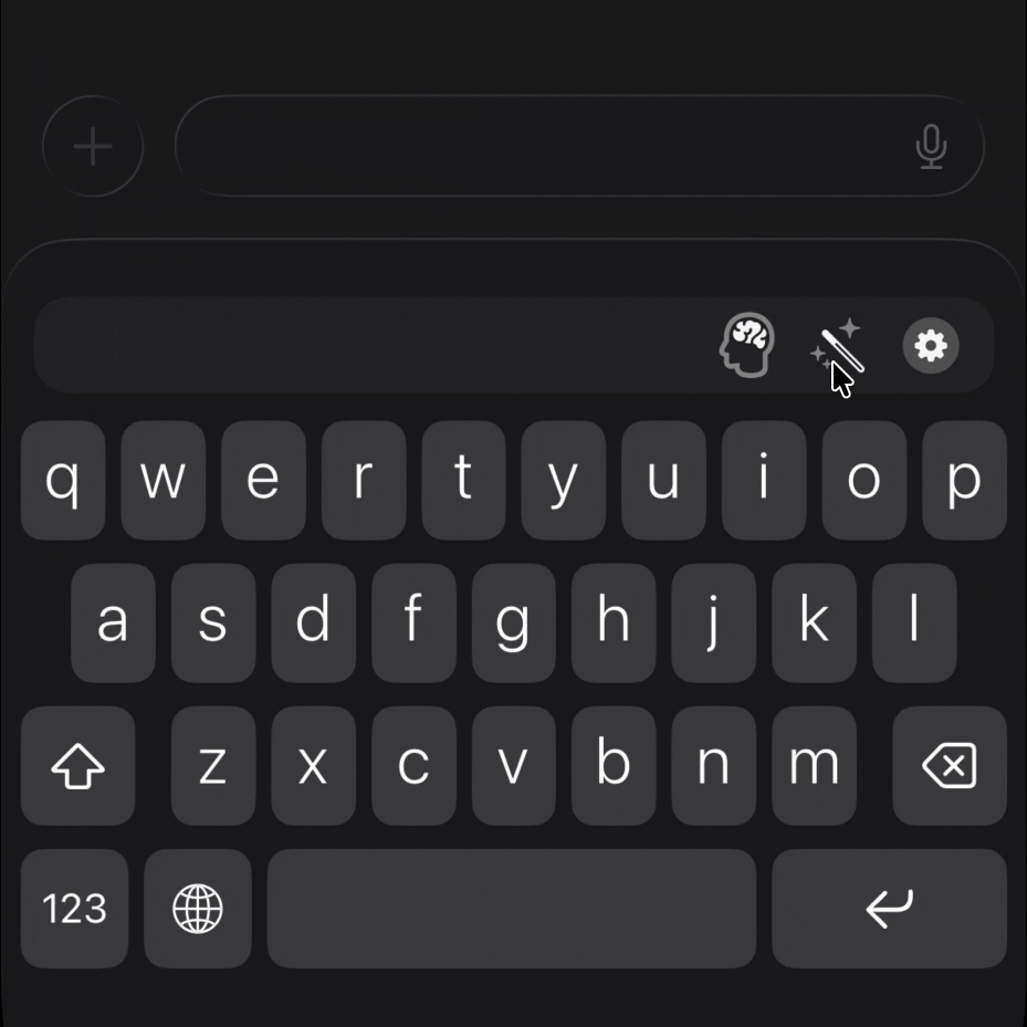 AI keyboard fixing text in real-time